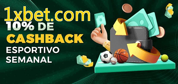 10% de bônus de cashback na 1xbet.com